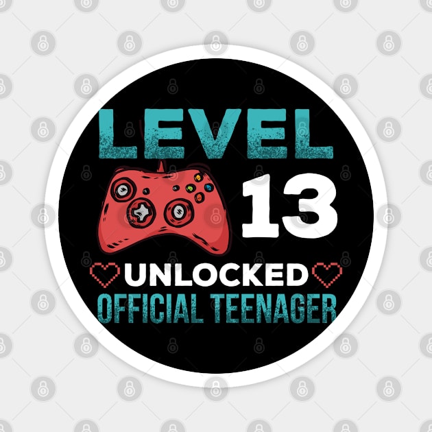 Level 13 Unlocked Official Tennager Magnet by indigosstuff